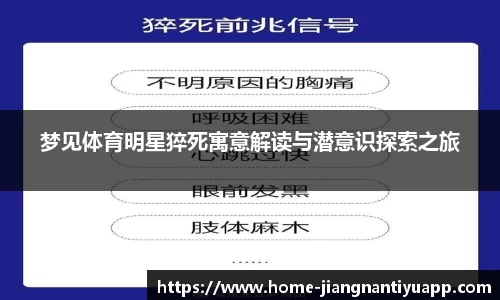 梦见体育明星猝死寓意解读与潜意识探索之旅